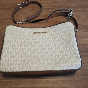 Michael Kors Cream and Brown Women's Bag